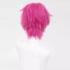 Hochwertige Saiki Kusuo Cosplay-Perücke, rosa, kurz, hitzebeständig, Kunsthaar, Anime-Rollenspiel-Perücken + Perückenkappe