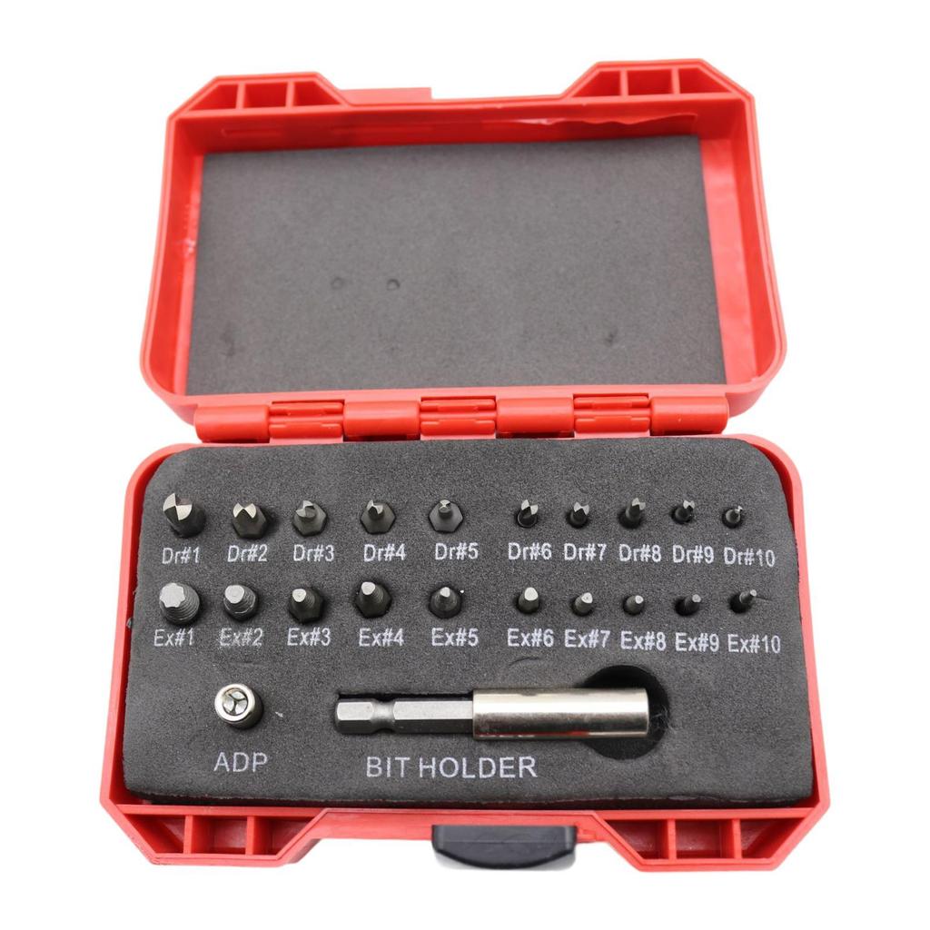 22Pcs Damaged Screw Extractor Set, Studs Removal Tools, Easy Out Stripped Screw