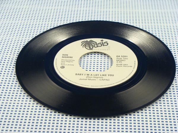 

7inch Record RON NIGRINI Baby Im A Lot Like You OA5351 Oasis Records 1983 Canada CountryFolk Used
