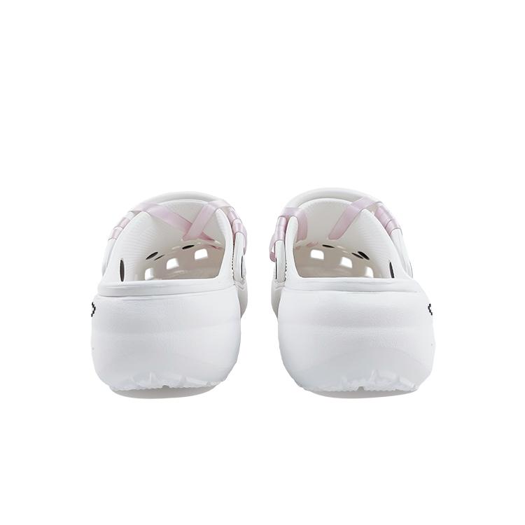Crocs Classic Platform Clog EVA Meow Fun Shoes Hand-Painted Robot Cat Classic Cloud Dok Girly Cute Hole Shoes Women's White