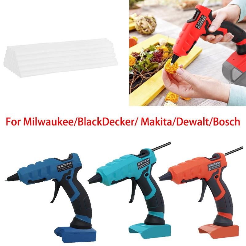 Fast preheating hot glue gun repair tool for Makita/DeWalt/Milwaukee/Bosch 18V Li-ion Battery for hand work DIY