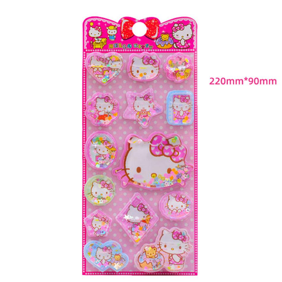 New Sanrio 3D Three-Dimensional Water Shaking Flashing Refrigerator,Hello Kitty Laptop/Phone Case & Children's Stickers for Kids