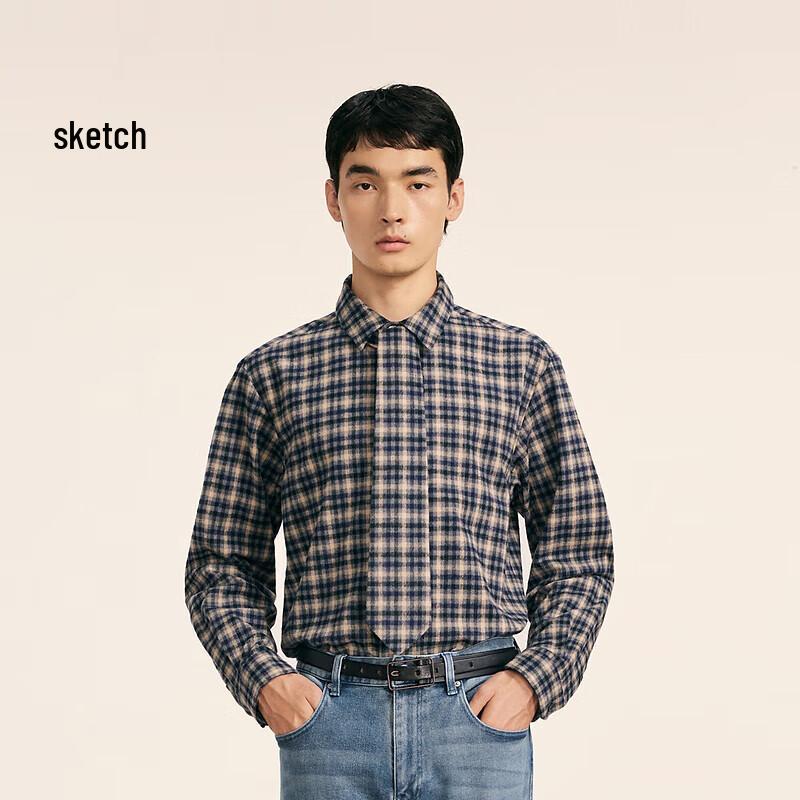 Men s Cotton Loose-Fit Long Sleeve Shirt S