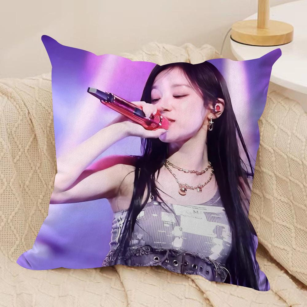 YUQI Chinese Singer Cushion Cover Soft Plush Double-Sided Printed Sofa Pillow Cushion Cover | Cozy All-Season Durable Decor Gift