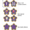 WaaHome Line Up Spots for Classroom Floor - Floor Number Stickers 1-30 for Classroom Lining 4" Removable Vinyl Line Up Stickers Dots Decals for
