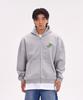 Astral Projection Graffiti Oversized Wide Shoulder Zip-Up Hoodie_Melange