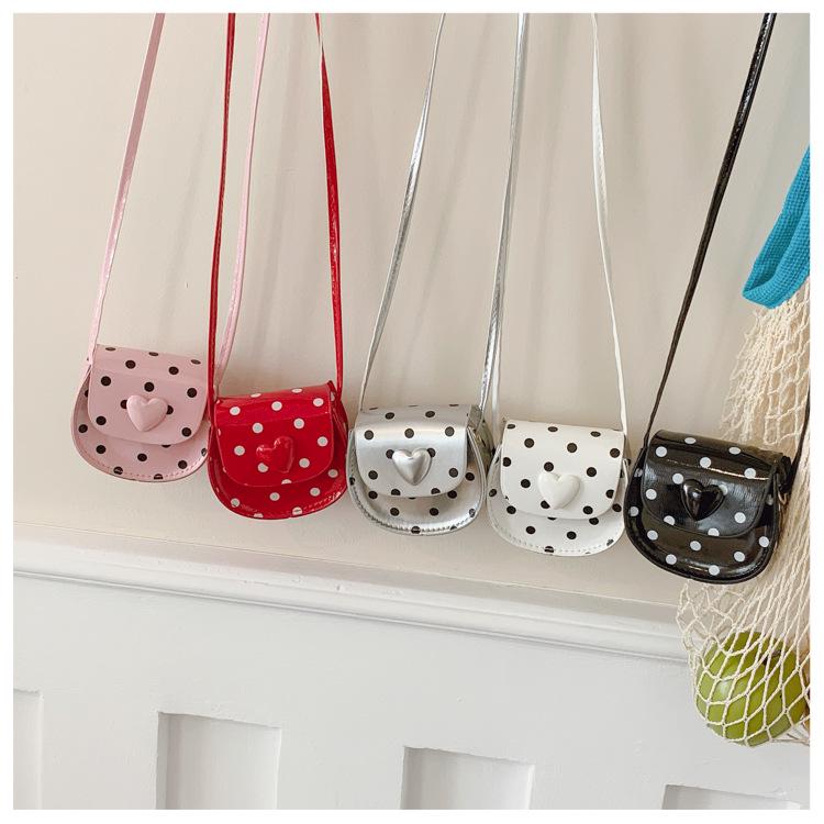 Argyle Polka Dot Mini Crossbody Bag for Girls - Cute Handheld Shoulder Bag