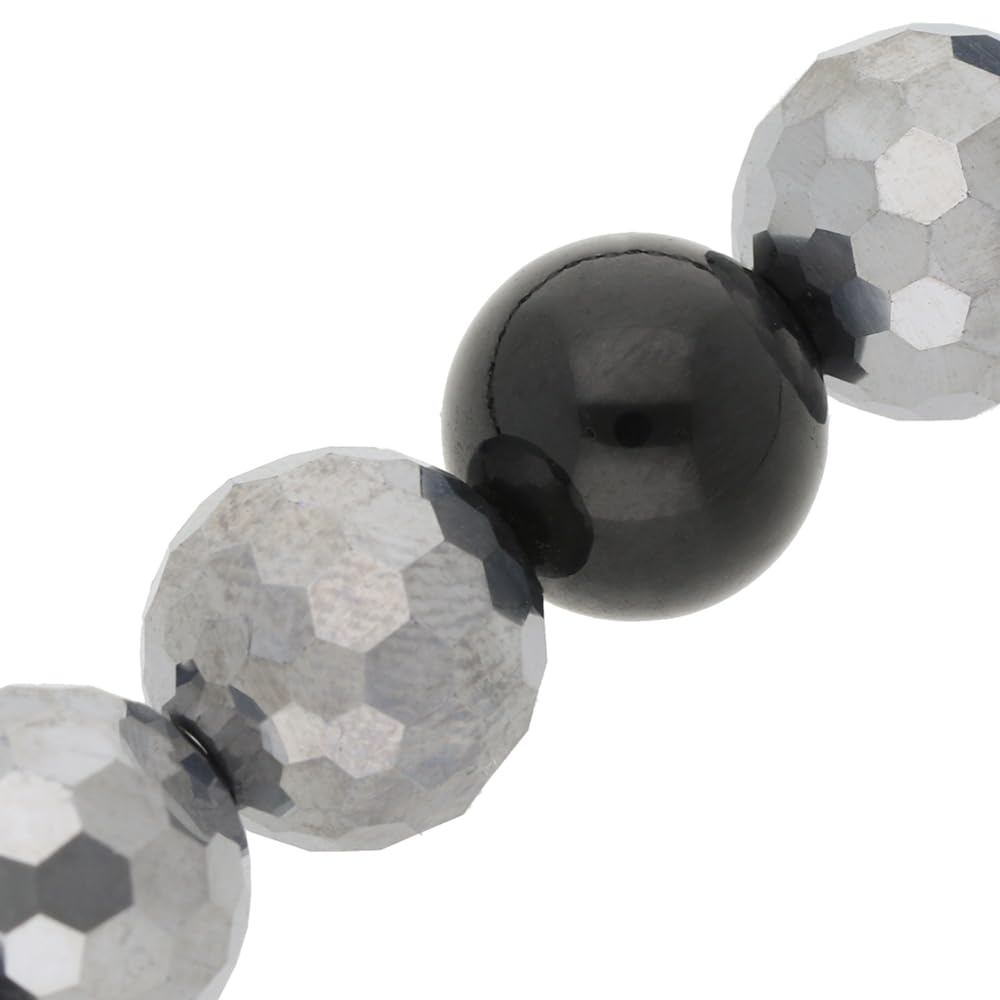 [ZAAP] Tech Necklace BT8 Natural Stone Black Tourmaline (Black Tourmaline 8mm / Large Size 47cm)