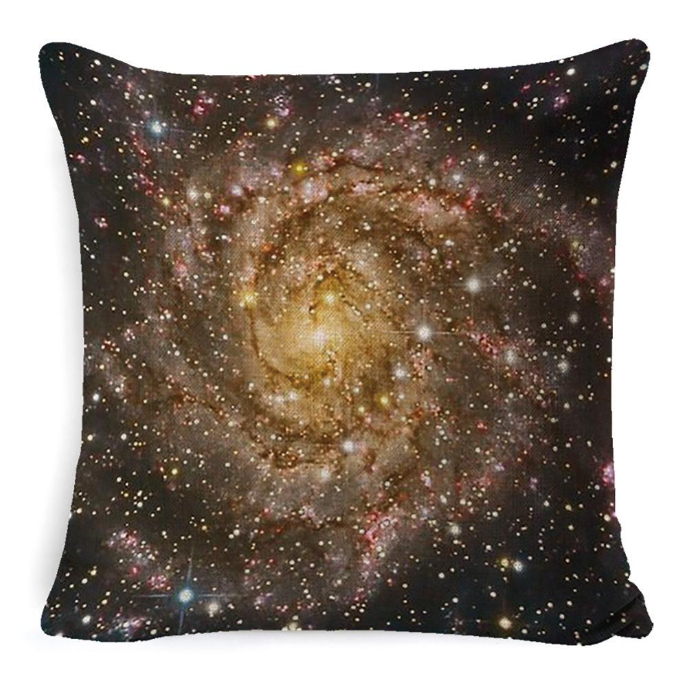 Nordic Sofa Pillow Light Luxury Style Living Room Bedside Cushion Cosmic Scenery Linen Pillow Case Without Core Waist Pillow
