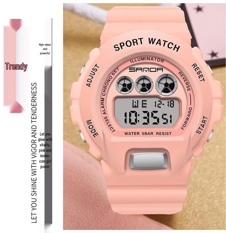 Sanda Waterproof Multifunctional Student Sports Watch - TikTok Trend