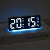 Digitale wekker met sfeerlicht TEMP Datum Week 2 Alarmen Snooze Tafelklok 4 niveaus Helderheid 12/24 uur Elektronische LED-klok