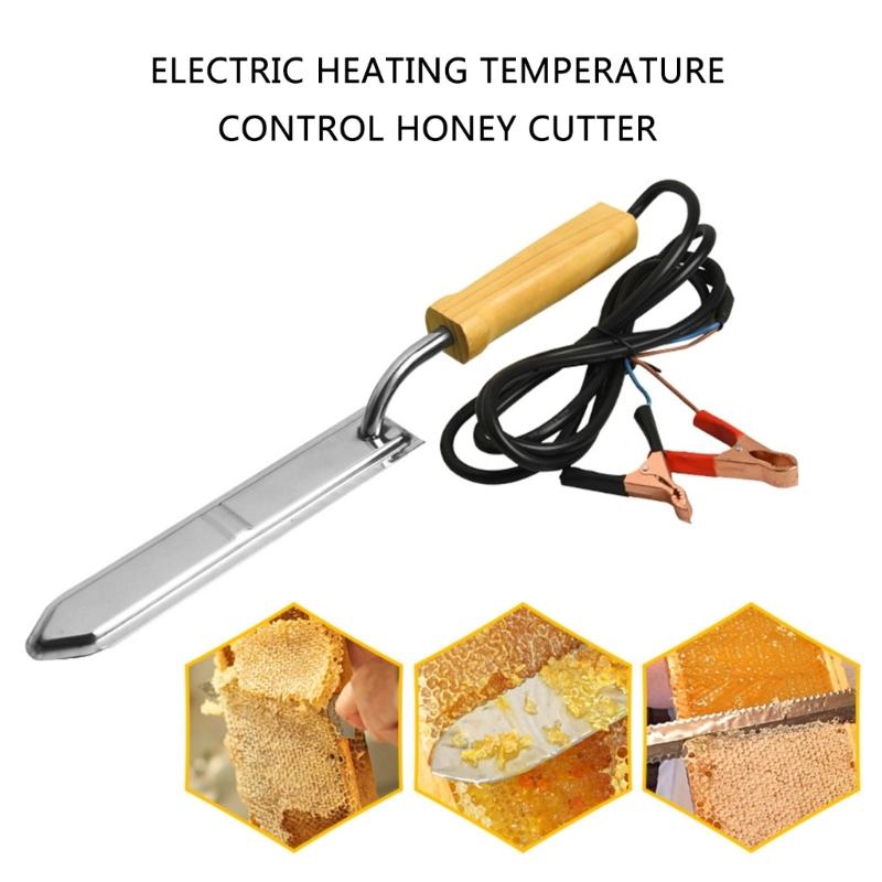 Stainless Steel Beekeeping Tool Electric Honeys Uncapping Scraper with Wood Handle Multipurpose Bees Hive Cutter