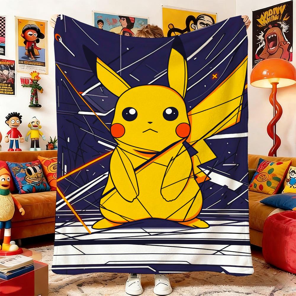 P-Poke-mons Throw Blanket for Sofa Blankets Home and Decoration Bedspread On the Bed Anime Bedspreads Picnic & Throws Double Nap