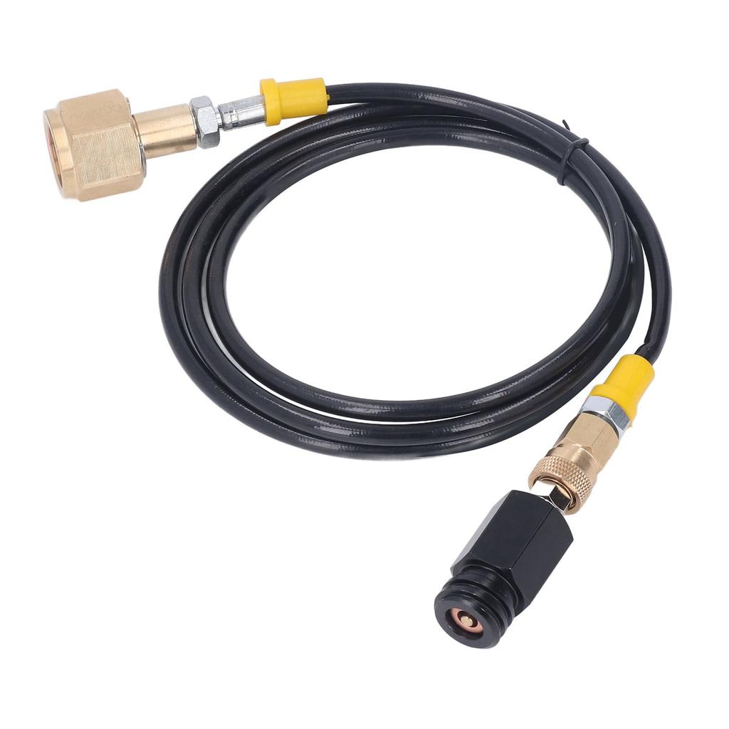 Soda Refill Adapter CO2 Cylinder Cartridge Fill Tank Connector with 60in Hose CGA320 High Pressure Hose