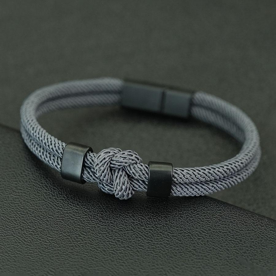 

Noter New Men Rope Bracelet Selected High Quality 4mm Milan Rope Special Knot Lucky Thread Chain Braslet Leisure Accessories темно серый