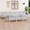 Day and Night - Day and Night Garden Furniture Set 11 Pieces Solid White Pine Wood