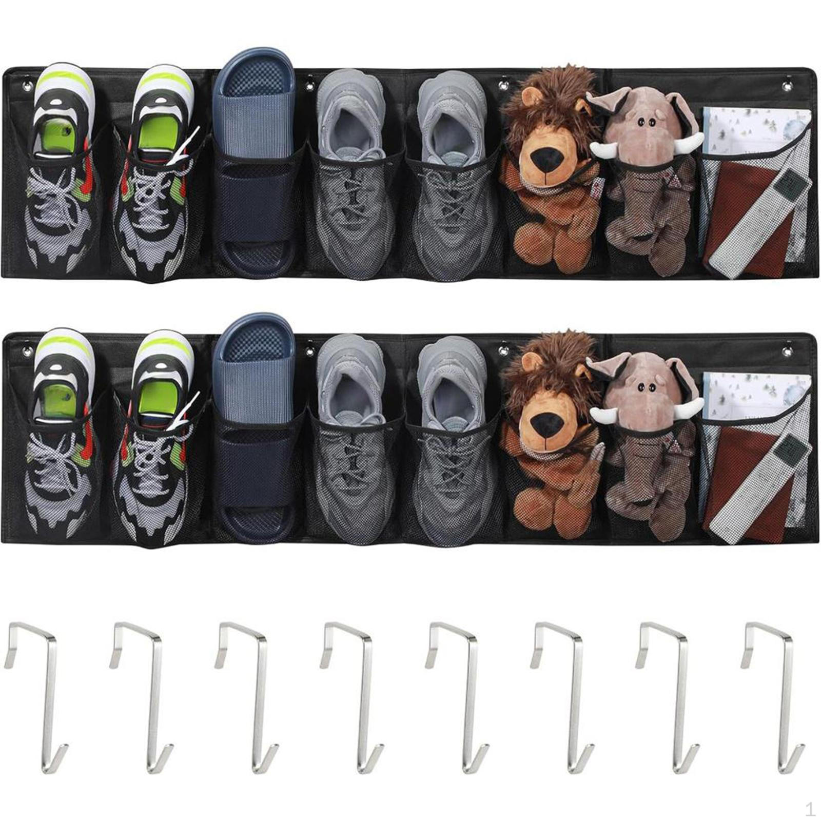 

2 Pack Zippered Shoe Storage Bags, Hanging Organizer, Holder, Wear-resistant чёрный