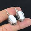 Halloween Sale Sterling Silver Owyhee Blue Opal Stone Dangling Earrings Jewelry