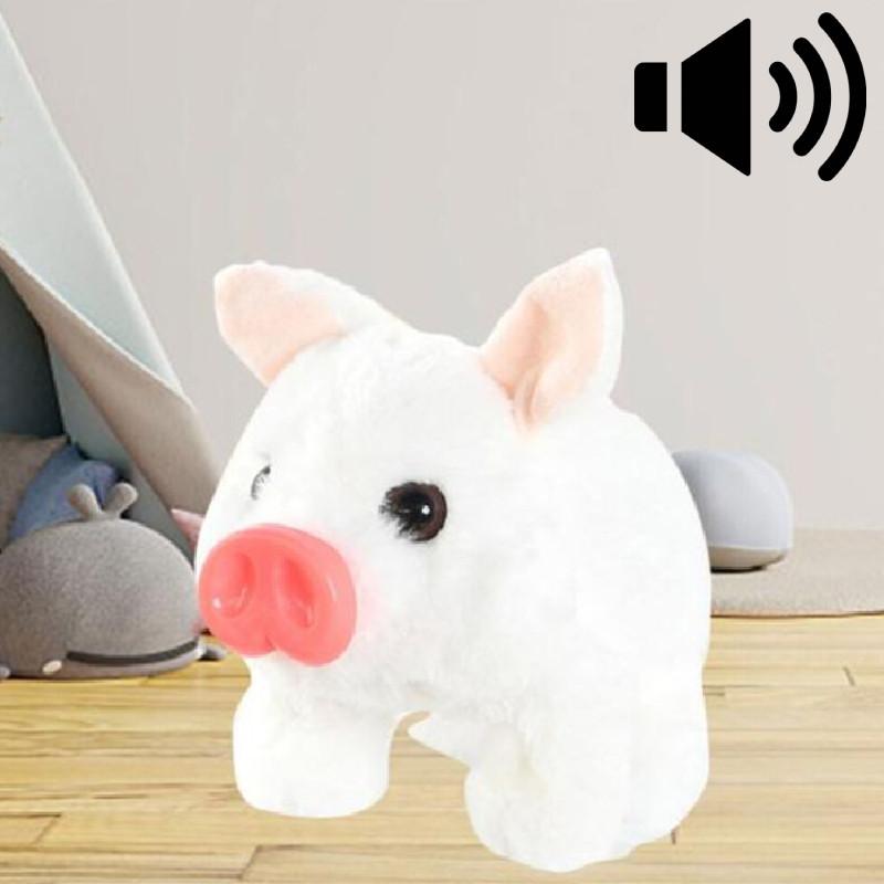Kleines Plüschschwein Elektronisches Spielzeug mit Geh- und Sprechfunktion für Kinderspiel und Lernen