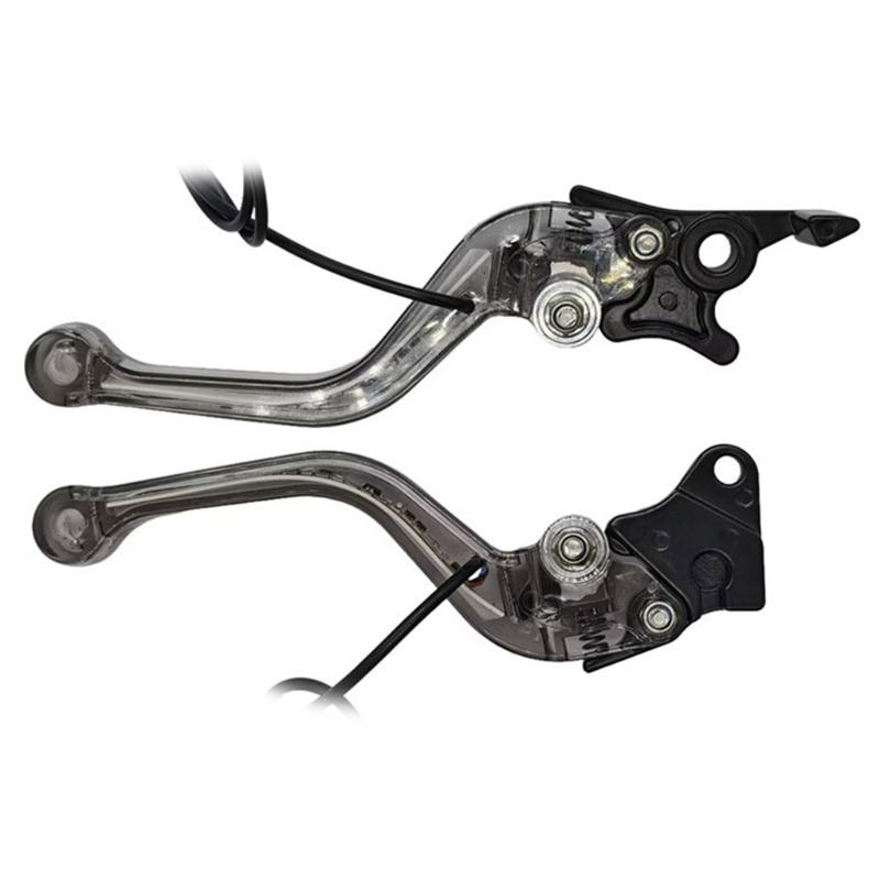 Motorcycle Brake Clutch Levers with LED Light Replacement Brake Levers for CG125 Motorbike Accessories Easy Installation
