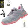 Anti-stab Safety Shoes Women Steel Toe Shoes Puncture Proof Breathable Work Safety Boots Female Construction Work Shoes