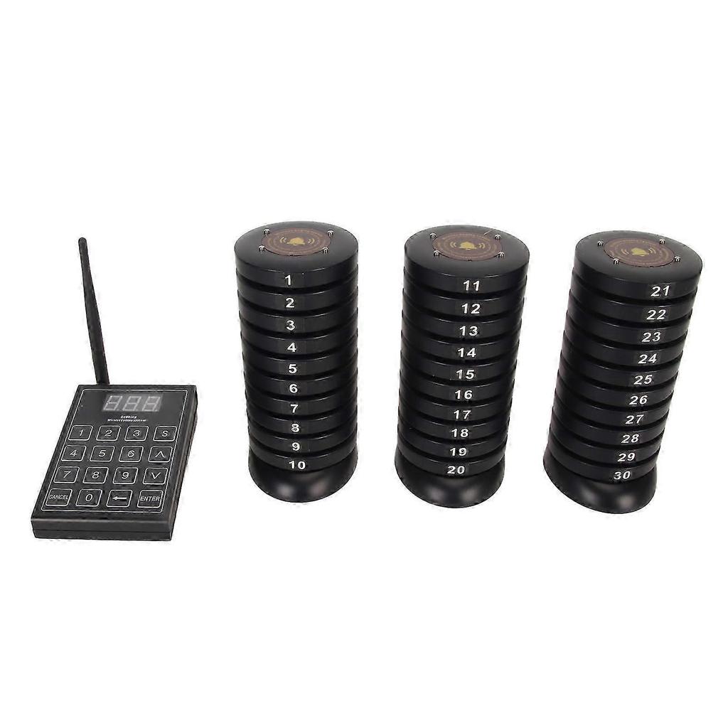 Kunden Pager System 30 Tasten 3280ft Distanz Wiederaufladbares Kabelloses Rufsystem für Restaurant Bar Cafe 100V240V AU Stecker
