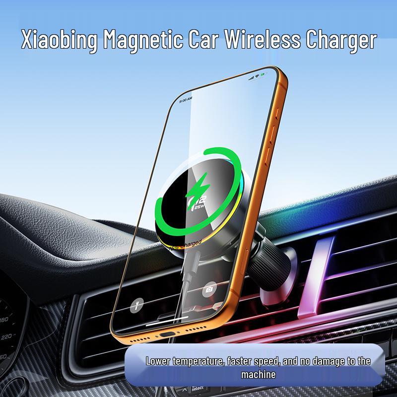 25W Magnetic Wireless Car Charger Phone Holder T14 Magnetic Wireless Charger - 25W