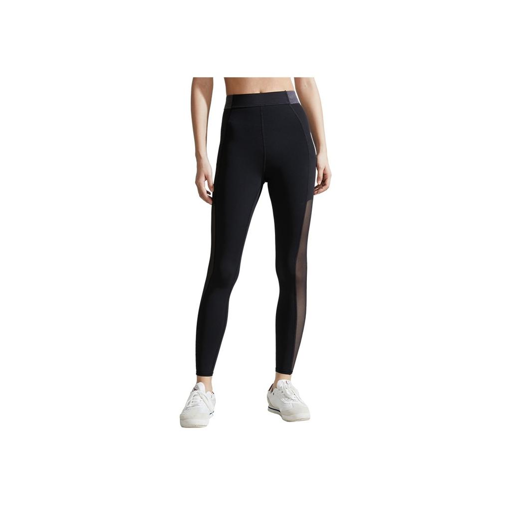 Calvin Klein Color Block Letter Jacquard Yoga Fitness Running Slim Sports Pants Women bottoms Space-Black 4WF3L621-001