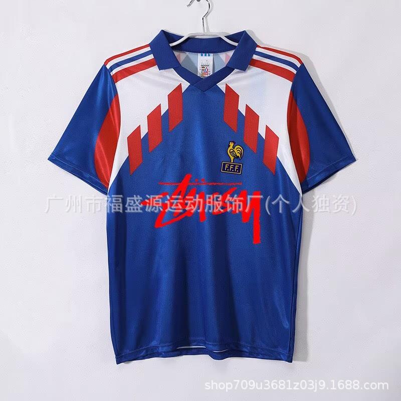 Retro Jersey Brazil Argentina Germany England Portugal Spain Signature Short Sleeved Football