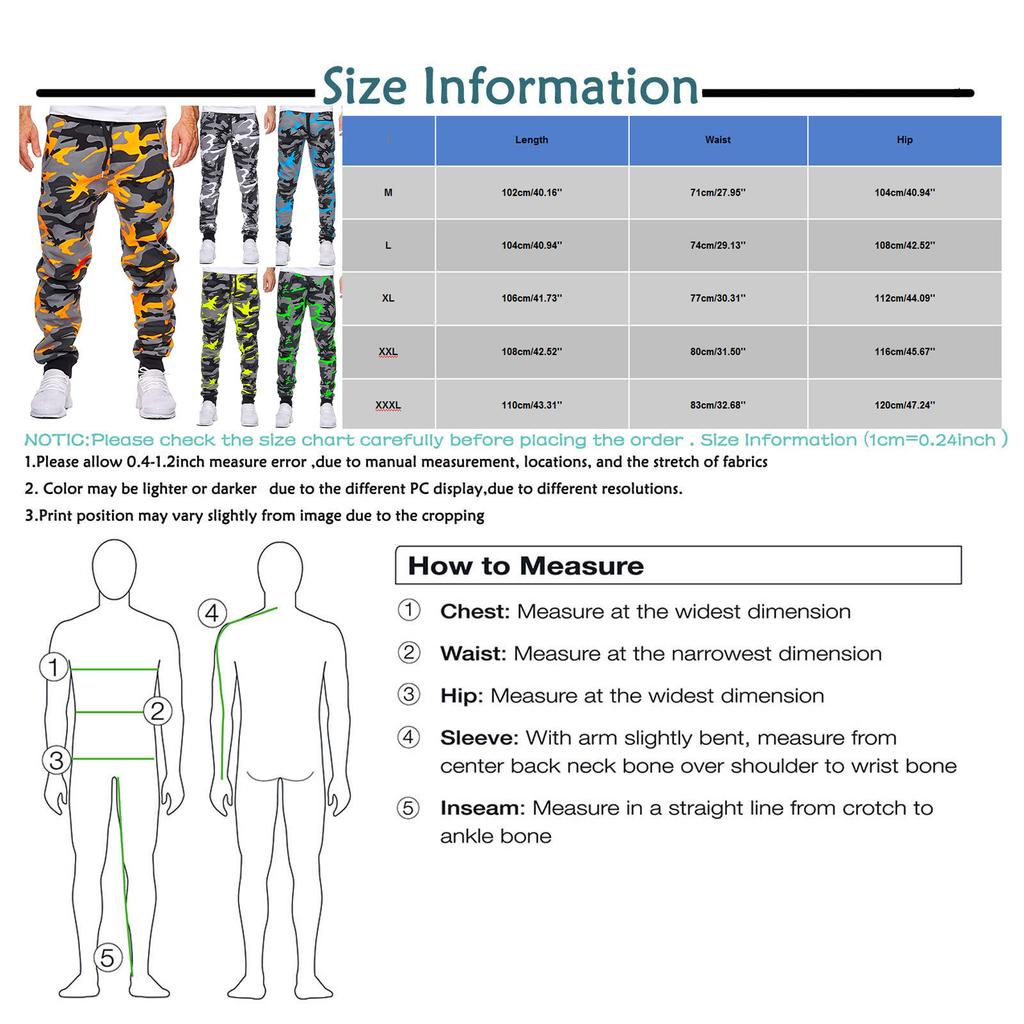 Fashion Men's Sport Camouflage Bandage Casual Loose Sweatpants Drawstring Pant