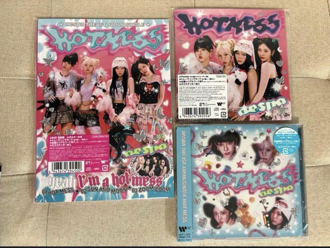 

[USED] aespa Opened Hot Mess CD (3 versions) No trading cards No bonus items