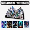 Sports Card Binder Sleeves,900 Pocket Sports Card Holder 50 Removable Sheets for Trading Cards Zipper Folder Collector Album 3 Ring Baseball Football