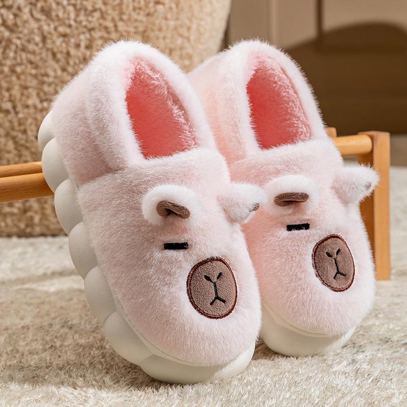 

Winter children s cotton slippers boys and girls bag heel warm plush parent-child large and medium cotton shoes warm plush Size 36-37 [Size 1-2 smaller shoes]