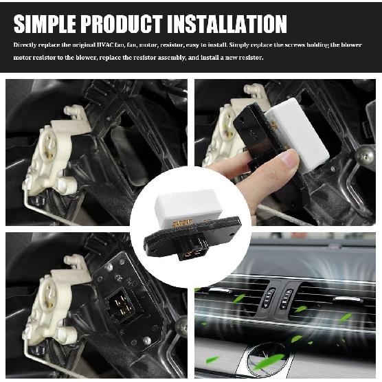 HVAC Fan Blower Motor Resistor, AC Blower Motor Resistor, AC Heater Resistors, Car Accessories Compatible With Dodge Ram 1500 2500 3500 Pickup Grand