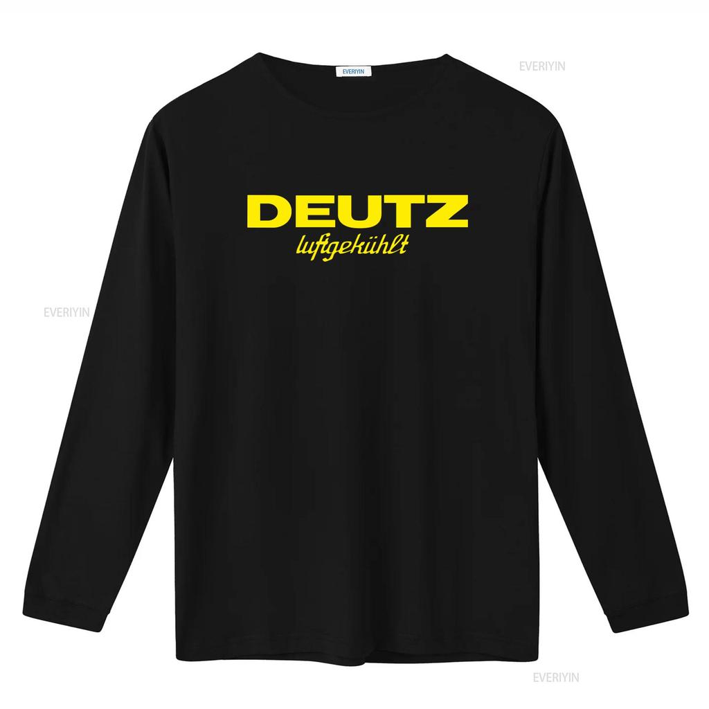 Maglietta Vintage Deutz Raffreddato ad Aria per Uomo Retro Stampa Attrezzature Agricole vintage Lavata Casual abbigliamento di design Traspirante