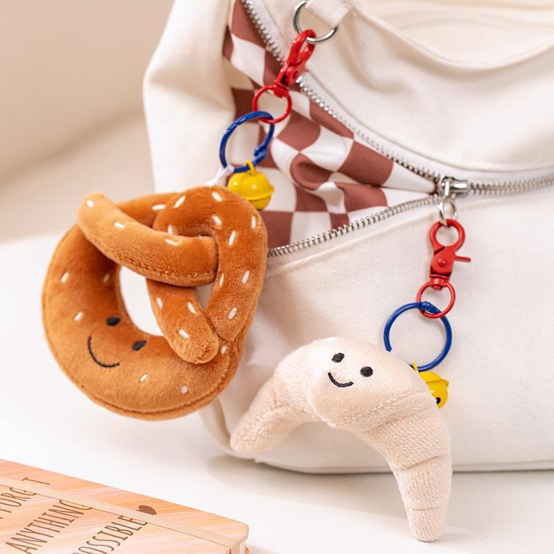 Simulated Cute Baguette Toast Burrito Fun Bread Series Plush Small Pendant Ornament Doll Bag Keychain