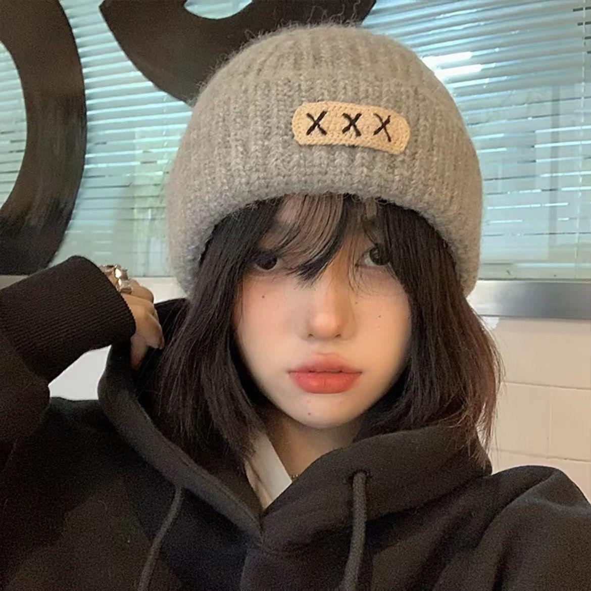 

Вязаная шапка мужская зимняя корейская версия теплая хлопковая шапка мужская осенне-зимняя шапка вязаная шапка one size