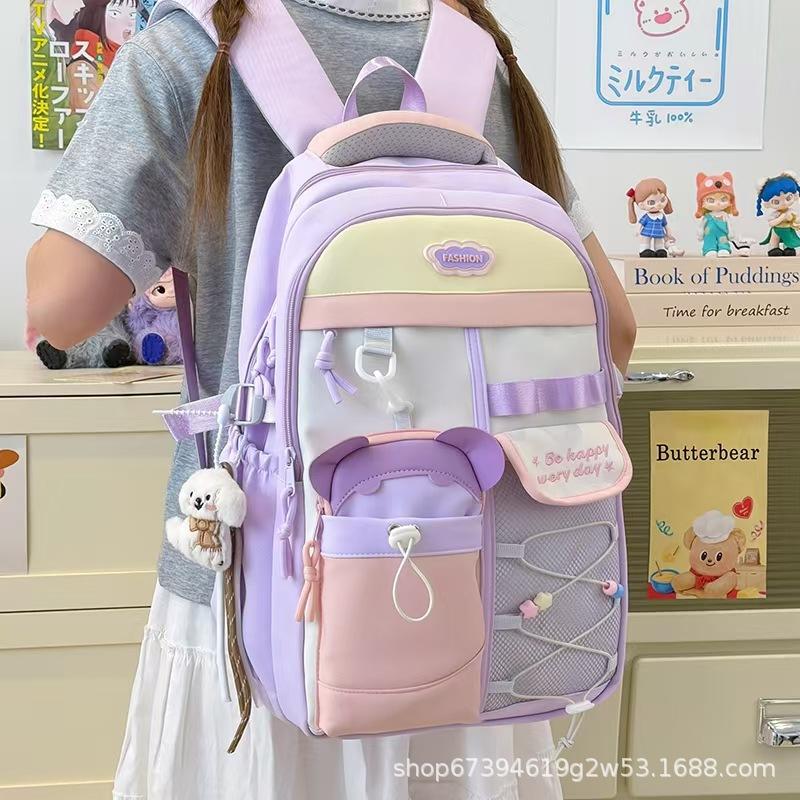 Schoolbag Japanese ins college style fresh and sweet schoolbag female high value junior high school students lightweight large capacity backpack