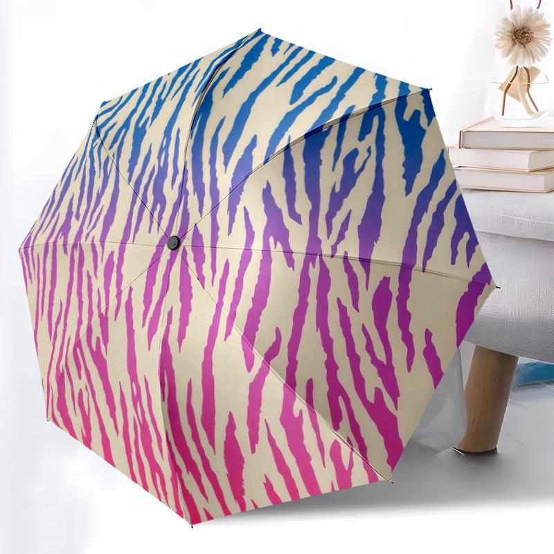 1 PC Automatic Folding Umbrella -Animal Texture patternPattern,Portable & Foldable Design with 8 Ribs,Christmas Birthday Gifts