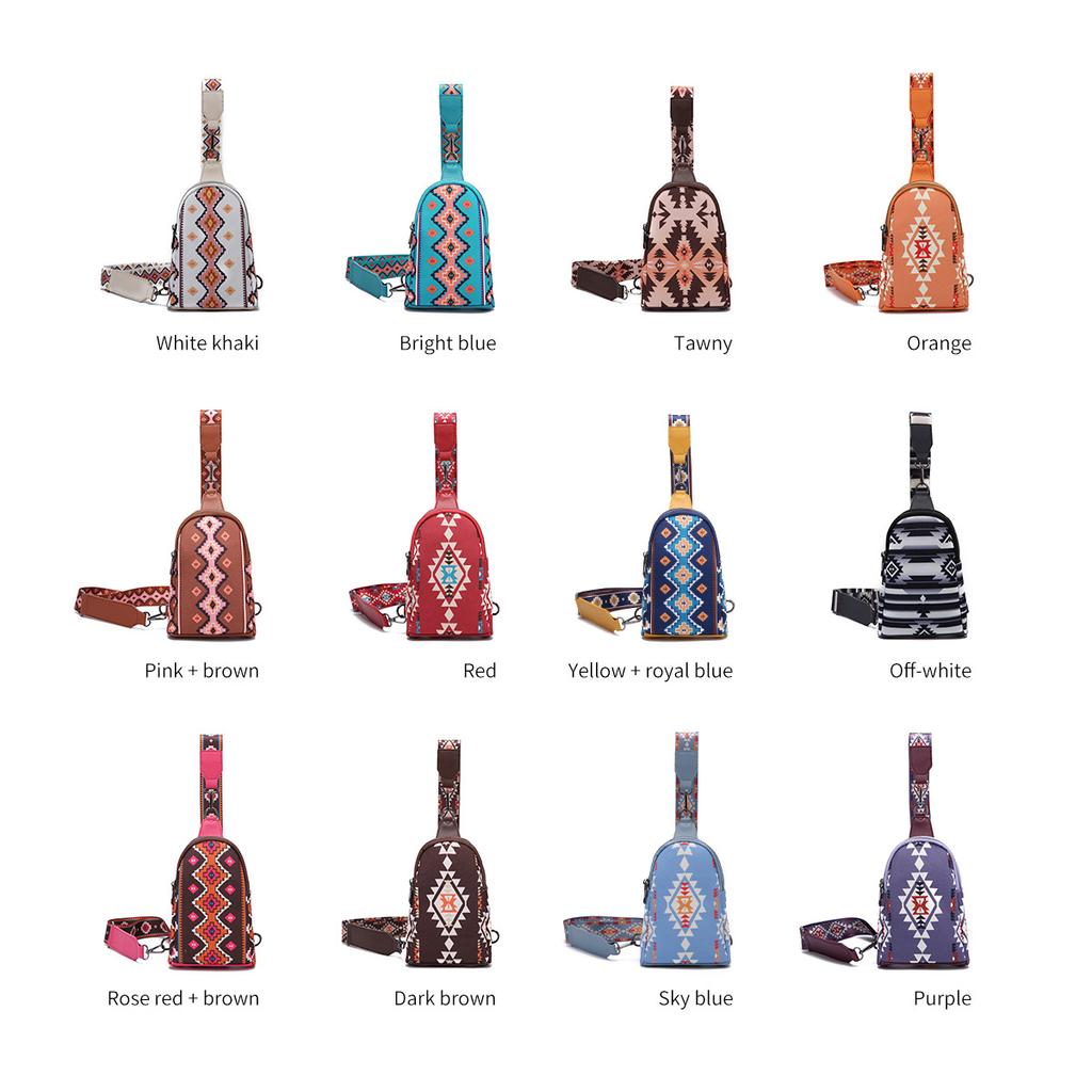 Vintage Canvas Print Bohemian Ladies Clutch Breast Bag Messenger Bag Independent Station Tk