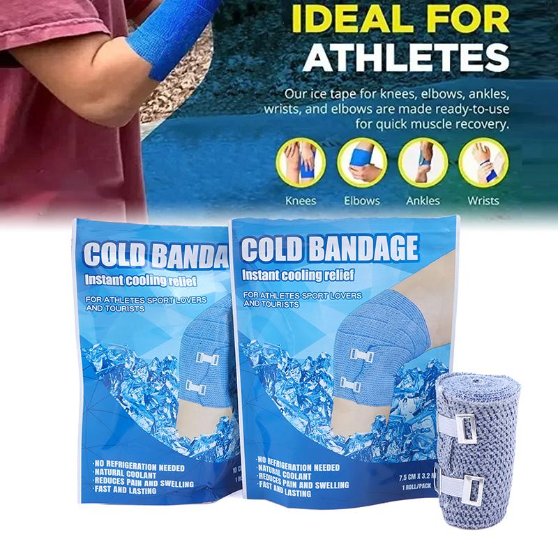 Neues selbstklebendes Eisbandagen-Sofortkühl-Muskelregenerations- und Kompressionsband für Sportler und Erwachsene