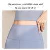 WEZHO High-Waist Seamless Yoga Pants with Mesh Pockets