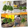 minkissy Miniature Model Tree Durable Artificial Plastic Road Trees for Architectural and Micro Trees 5-Piece Set, Dioramas, Models, Crafts,