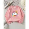 Kids Sweatshirt,Colorful Kitty Splash Design Crew Neck Fashion Sweatshirt, Autumn and Winter Top, Children's Sweatshirt