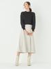 Ships Colors Women's Pleated Sleeve Combination Knit, Hand Washable, 226050007, Black, One Size