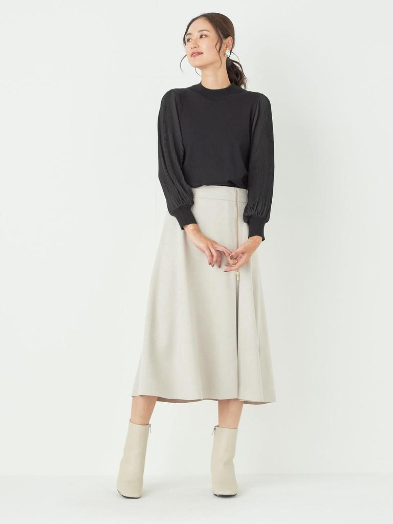 Ships Colors Women's Pleated Sleeve Combination Knit, Hand Washable, 226050007, Black, One Size