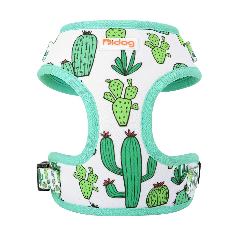 Mesh Nylon Dog Harness Cute Printed Puppy Harnesses Vest Soft Breathable Pet Vests Adjustable For Small Medium Large Dogs Pug