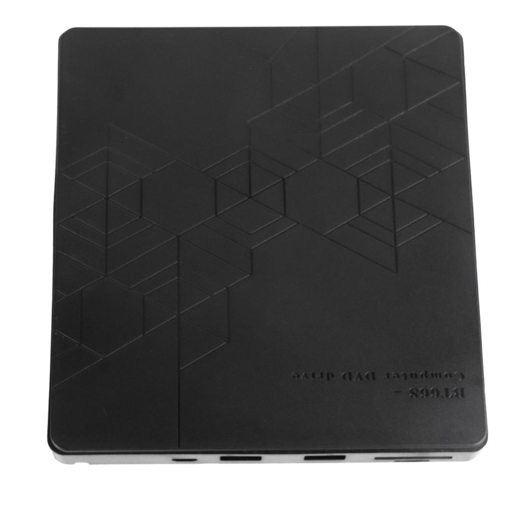 External CD DVD Drive USB Plug and Play Portable Optical Disk Drive with Storage Card Slot for