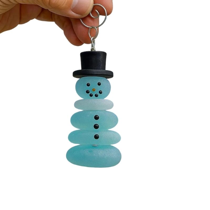 Clear Coastal Glass Christmas Car Ornament For Holiday Travel Home And Auto Interior Decoration Shatterproof Design