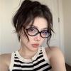 TR glasses otaku Zhang Yuanying nerd glasses anti-blue retro hawksbill oval frame sunglasses